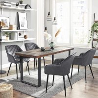 Scaun dining, Songmics, Gri, 62.5x60x85 cm - 4