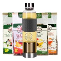 Tropical Summer Kit (1 ceai de fructe, 1 ceai Rooibos, 2 ceaiuri Verzi si Sticla 5 O'Clock Tea 24) - 1