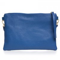 Geanta plic crossbody albastra, din piele naturala - 1