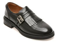 Pantofi negri GRYXX 61506 din piele naturala, cu inchidere cu catarama - 1