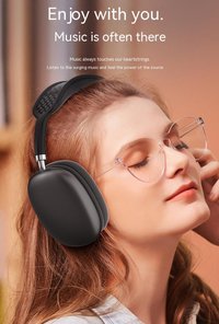 Casti On Ear MRG MP9 Plus, Bluetooth, MicroSD, Radio, Negru - 1