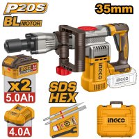 Picamer Demolator INGCO CDBLI203582E 20V cu Motor Brushless si SDS HEX 35 mm - 1