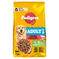 PEDIGREE Adult, M-XL, Vită și Legume, hrană uscată câini, 500g - 3
