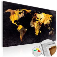 Tablou din plută - If the World were a desert... [Cork Map] 120x80 cm - 1