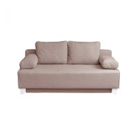 Canapea YASMIN II BUCLE extensibila, 3 locuri, cu arcuri si lada depozitare, roz pudra, 190x100x90 cm - 1