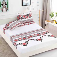Husa de Pat 180x200 cm din Bumbac 100% in Alb, Crem, Gri si Negru - Protectie Completă - 1