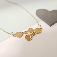 Lantisor Personalizat cu Gantere - Argint 925 si Aur Galben 18K - 1