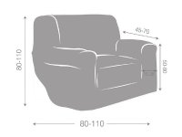 Husa Fotoliu cu Elastic, Argos C06, 80-110 cm - 2