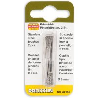 Proxxon 28955 - Set de 2 perii din otel inoxidabil, O8 mm, pentru slefuirea metalului - 1