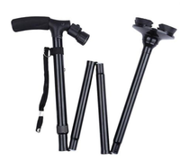 Baston de sprijin Trusty Cane cu inaltime reglabila pliabil cu lanterna - 1
