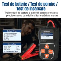 Tester Baterie Alternator Auto KONNWEI KW208, 12V, Test Incarcare, Pornire, Cranking, AGM, GEL, LiFePO4, afisaj LCD - 13