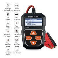 Tester Baterie Alternator Auto KONNWEI KW208, 12V, Test Incarcare, Pornire, Cranking, AGM, GEL, LiFePO4, afisaj LCD - 10