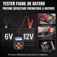 Tester Baterie Alternator Auto KONNWEI KW208, 12V, Test Incarcare, Pornire, Cranking, AGM, GEL, LiFePO4, afisaj LCD - 4