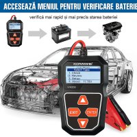 Tester Baterie Alternator Auto KONNWEI KW208, 12V, Test Incarcare, Pornire, Cranking, AGM, GEL, LiFePO4, afisaj LCD - 6