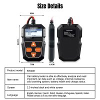 Tester Baterie Alternator Auto KONNWEI KW208, 12V, Test Incarcare, Pornire, Cranking, AGM, GEL, LiFePO4, afisaj LCD - 8
