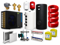 Pachet incalzire in pardoseala 80 mp Fornello BLUSTARK R290, pompa de caldura 6 kW, boiler 200 L, puffer 80 L - 1