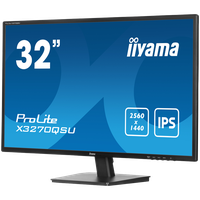 Monitor IIYAMA X3270QSU-B1 31.5" IPS WQHD 2560 x 1440 @100Hz cu HDMI si USB Hub - 3