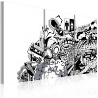 Tablou - Artistic mess - triptych 90x60 cm - 1