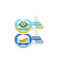 Set 2 suzete ortodontice Philips Avent Ultra Air, Fara BPA, 6-18 luni, Albastru - 1
