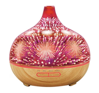 Difuzor Aromaterapie 3D cu Capacitate de 500 ml si Lumini LED Multicolore - Model Artificii - 1