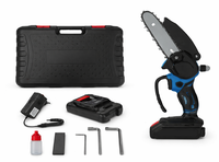 Mini fierastrau electric 6 inch lama utila cu 1 acumulator 48V rezervor ulei pentru lubrifiere 2 lanturi - 1