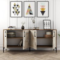 Consola Kiev Walnut-Alb - 2