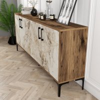 Consola Kiev Walnut-Alb - 4