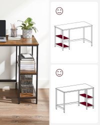 Birou Vasagle Maro-Negru 100x50x75 cm - Stil si Functionalitate - 5
