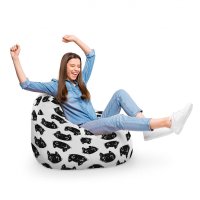 Fotoliu Puf Updeco Para XL pentru Pisici Alb-Negru - 1