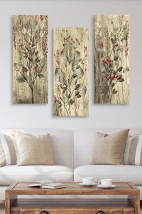 Set tablouri canvas (3 bucati) MDF0022 Multicolor 70x50 cm - 1