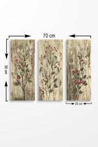 Set tablouri canvas (3 bucati) MDF0022 Multicolor 70x50 cm - 2