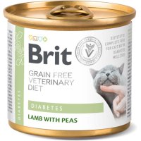 BRIT VD Diabetes, Miel, dietă veterinară, conservă hrană umedă fără cereale pisici, diabet, (în aspic), 200g - 2