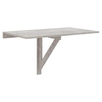 Masa de perete plianta gri beton 100x60x56 cm din lemn compozit - 1