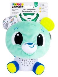 Jucarie Lamaze Clip & Go 3 in 1, ursulet de plus cu clema pentru carucior - 1