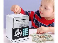 Pusculita tip seif, deschidere cu PIN, cu sunete si lumini, Argintiu - 16