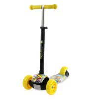 Trotineta pentru copii Draxter Graffiti Smile ghidon reglabil, roti din silicon cu Led, greutate admisa 20 kg, 3 ani+ - 6