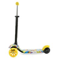 Trotineta pentru copii Draxter Graffiti Smile ghidon reglabil, roti din silicon cu Led, greutate admisa 20 kg, 3 ani+ - 3