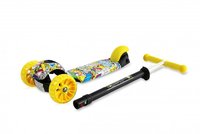 Trotineta pentru copii Draxter Graffiti Smile ghidon reglabil, roti din silicon cu Led, greutate admisa 20 kg, 3 ani+ - 4