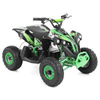 ATV electric Kinder Eco Wolf XXL 1200W 48V cu 3 viteze si roti de 6 inch, verde - 1