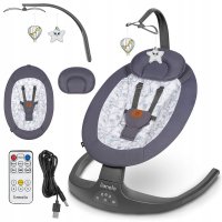 Balansoar si sezlong copii Lionelo Ralf 2 in 1 electric Gri Grafit - 5