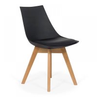 Scaun modern pentru living BUC 245 negru cu picioare din lemn - 1