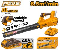 Suflanta de Frunze 20V CABLI20428E – Motor Brushless, Turatie Reglabila, 2 Acumulatori 2.0Ah - 2