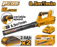Suflanta de Frunze 20V CABLI20428E – Motor Brushless, Turatie Reglabila, 2 Acumulatori 2.0Ah - 1