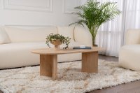 Masuta de cafea, Hanah Home, pal melaminat, stejar safir, 119x60x40 cm - 8