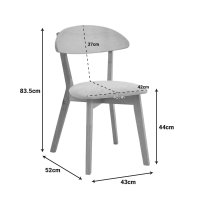 Scaun Canon Natural 52x43x83.5 cm - Confort si Design Modern - 2
