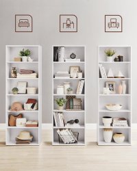 Biblioteca Alb Vasagle 60x24x178.5 cm - 5
