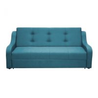 Canapea VALY II extensibila, 3 locuri, cu lada depozitare, turcoaz, 215x90x95 cm - 1