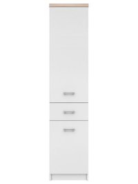 Biblioteca TOP MIX, 2 usi, 1 sertar, alb, 40x33x183 cm - 1