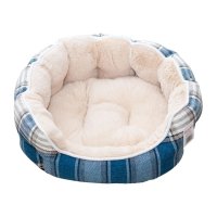 Culcus Pentru Caini Si Pisici Panza/plush Carouri-bej 59 X 53 X 20 Cm/ 9349-2002c - 1