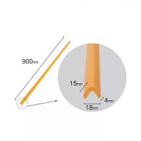Banda protectie mobilier pentru copii Car Boy Safety Negru 90 cm din spuma 18x900x15x4 cm - 1